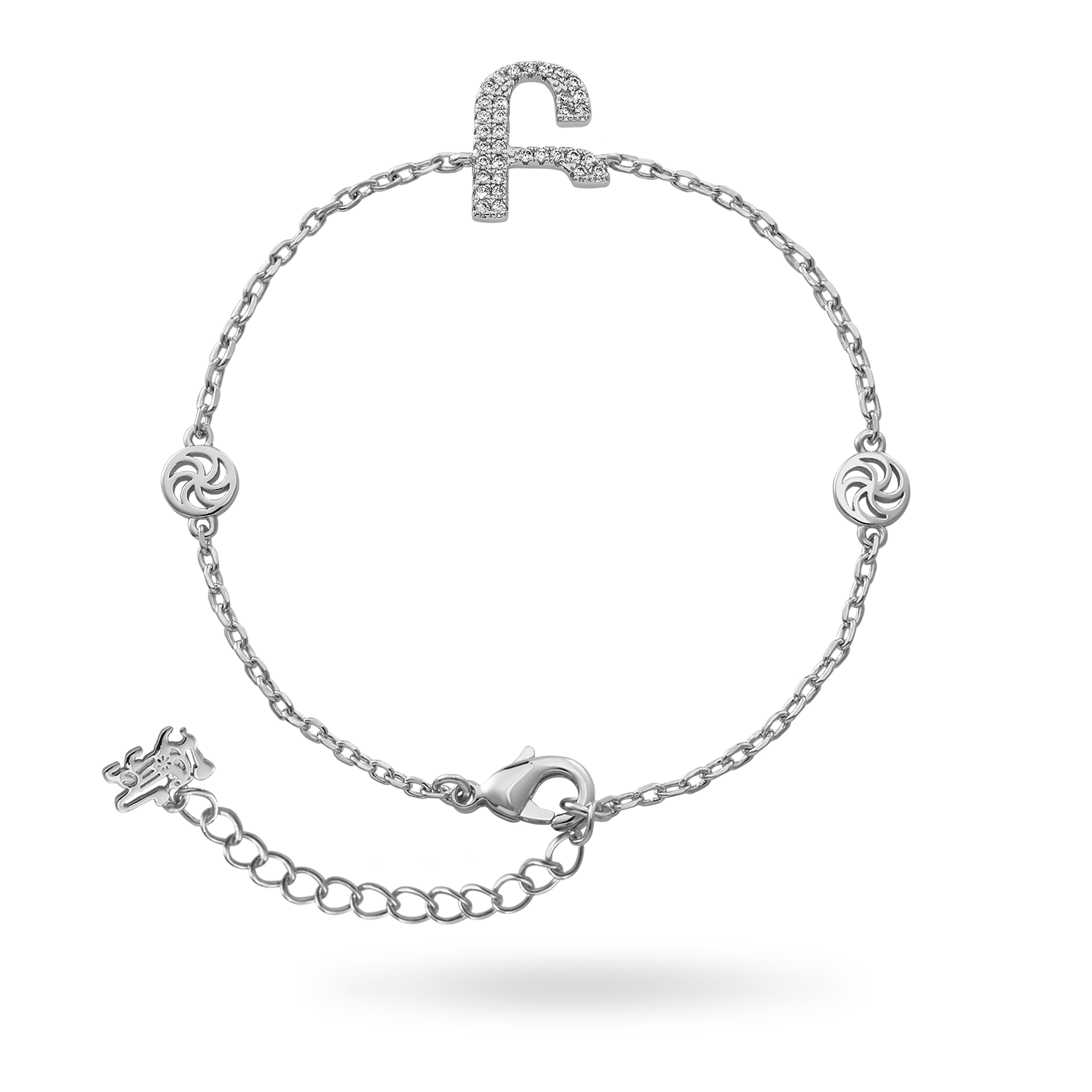 Silver Armenian Initial Bracelet (Sample Sale) Bracelets IceLink-ATL Բ (Barbara)  